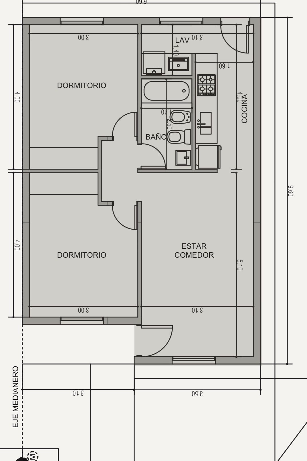 Plano · 1 Dormitorio